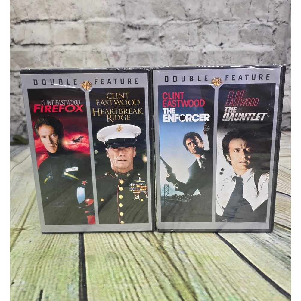 Warner Bros Clint Eastwood DVD Double Feature 4 Movie Lot Firefox Enforcer Set